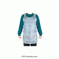 Disposable Apron, LDPE, Good for Fluidproof of Chemical & Water, -50℃+80/90℃ stable, L95cm Ideal for Home, Food, Industry and Laboratory, Harmless, Non-toxic, 일회용 다용도 비닐앞치마