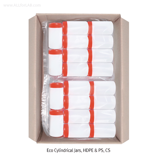 HDPE & PS Cylindrical Screwcapped Jars, 20~5,000㎖ With Large-neck & Straight Sided, 대광구병