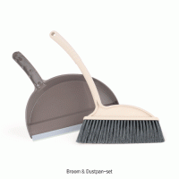 Broom & Dustpan-set, Bristle w285mm, PP Handle with Hanging Hole Ideal for Office or Home use, Polyester Bristle, 빗자루 & 쓰레받이 세트