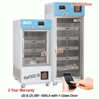 DAIHAN® 2℃~10℃ SMART Blood Bank Refrigerator “Ref.B”, 150·280·600·1300Lit, Medicaluse With Smart-LabTM System, CFC-Free(R-404A), Forced-air, Built in Temperature Chart Recorder, Dual Eva-defrost, Glass Door Stainless-steel Perforated Drawer Shelf, Door Lo