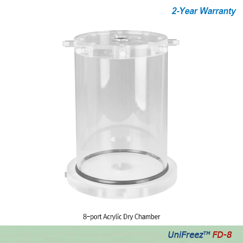 DAIHAN-brand® Freeze Dry System, Lab Scale Benchtop-type, “UniFreezTM FD-8”, 8 Lit, 3Lit/24hr, Cold Trap Max. -90℃ with Automatic & Manual Process, Used with 12-port T-type Manifold or 8-port Acrylic Drying Chamber, 실험실용 동결 건조기
