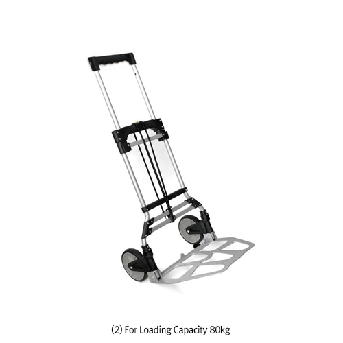 Folding Hand Cart, Aluminum Alloy, Personal-type, Portable, Loading Capacity 70~90kg Ideal for Shopping·Travelling·Moving Stuffs, Height Adjustable, Durable, 접이식 핸드카트