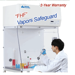 DAIHAN® Premium Filtering Multi-Fume Hood “FHF”, For Acids·Organics(VOCs)·Dust·Smell & Bacteria, w900·1200·1500mm Ductless, 5-Filters of 3μm Pre·0.3μm HEPA·2×Coated Active Carbon·Active Carbon, 3-Side Clear Viewing(PVC Pannel) With 11°Slanted Front Sash D