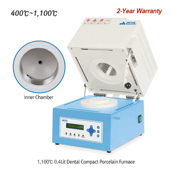 DAIHAN® 1,100℃ 0.4Lit Dental Compact Porcelain Furnace, with Ceramic Fiber Dish, Cylindrical Φ90×h65mm For Pigmentation on the Outside of the Prosthesis, Short Heat-up Time, High Quality Insulation : Ceramic Fiber Board, 치과용 전기로, 원통형