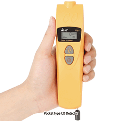 DAIHAN® Pocket type CO Detector “GAS5”, with Dual LCD Display, Alarm, 0~999 ppm With Wrist Strap/Soft Carrying Pouch, 핸디 일산화탄소(CO) 디텍터