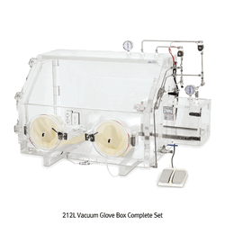 DAIHAN® Premium 40mm PMMA Vacuum Glove Box Complete Set, Natural Rubber Glove & Transfer Chamber, for 1 Operator With Internal Outlet, Foot S/W for Internal Pressure Regulation, Vacuum Pressure 10 Torr, 프리미엄 진공 글러브박스/음압박스, 1인