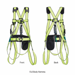 Dongmyung® Chest or Full Body Harness, Antistatic, Washable, One Touch BuckleWith Webbing Rope·Waist & Shoulder Pad, Suitable for Industrial, KCS Certified, 안전 벨트