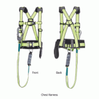 Dongmyung® Chest or Full Body Harness, Antistatic, Washable, One Touch BuckleWith Webbing Rope·Waist & Shoulder Pad, Suitable for Industrial, KCS Certified, 안전 벨트