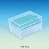PP Empty Micro Tip Rack/Box, with 96-Wells & Transparent Lid, for 0.1㎕~1,000㎕ Tips Made of High-quality Polypropylene(PP), Stackable, Autoclavable at 121℃, PP 팁용 공박스