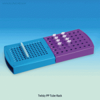 TwistyTM 48 & 96-hole Micro & PCR Tube Combi-Rack, PP, for 0.2㎖ PCR~1.5/2㎖ Microtube 180 °-Rotating type, Ideal for Multifunction of Dilution and Concentration Twisty Reversible 4-Sides, Autoclavable, 125/140℃ Stable, PP 회전형 다기능 튜브랙