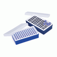 WisdTM 72-hole 0.5 & 1.5㎖ Microtube Rack Box, PP, Stackable With Translucent Lid & Alpha-numeric Index, 마이크로 튜브 랙
