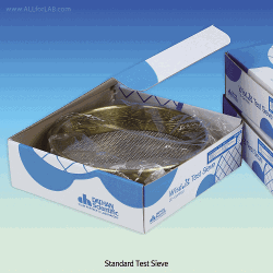 DAIHAN® Standard Test Sieve, with Brass-Frame, Stainless-steel Cloth, Dia.Φ203×H41mm, Wire Mesh ( ■ ) Hole표준망체, 국산표준망체, KS/ASTM/ISO 규격에 준함.