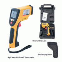 DAIHAN® -40℃+816℃ High Temp IR(Infrared) Thermometer “THE17”, with Large LCD & Laser-pointer With Wrist Strap & Hard Carry Case & Soft Carrying Pouch, ℃/℉, 비접촉 적외선(IR) 온도계