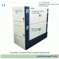 DAIHAN Multi-Room Incubator “WIM”, Forced-air, 125 Lit×4 Rooms, with Certi. & Traceability, up to 60/70℃ With 8 Wire Shelf, Digital Fuzzy Control, Independent Chamber Control, Max. Temp. Uniformity & Accuracy 4-룸 배양기/인큐베이터, 강제 순환식, 디지털 퍼지 제어, 개별 컨트롤러