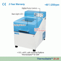 DAIHAN® Precise Shaking Incubator “ThermoStable TM IS-20” , BenchTop-type, up to 60℃ & 1000㎖With Universal Platform, Fuzzy Control, RS232C Interface for PC, Orbital Motion, 30~250 rpm, 101 Lit진탕 배양기/인큐베이터, 벤치 탑 타입, 고정밀 디지털 퍼지 제어, Universal Platform 포