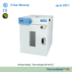 DAIHAN® Gravity-air Drying Oven “ON”, 3-Side Heating Zone, 32·50·105·155 Lit, up to 230℃, ±0.5℃ With 2 Wire Shelf, Digital PID Control, Jog-Dial & Push Button, Digital LCD with Back-light, with Certi. & Traceability 자연 대류식 정밀 건조기/오븐, 고정밀 디지털 퍼지 제어, 우