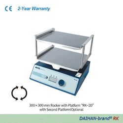 DAIHAN® Programmable digital Rocker “RK”, Digital Feedback Control, 5~50 rpm, with Certi. & Traceability With 290×200mm or 300×300mm Platform with Non-slip Ruuber Mat, Smooth Start & Wave Motion, tilt angle ±6˚/±9˚ 디지털 락커, 디지털 피드백 컨트롤 시스템, 부드러운 시동 동작