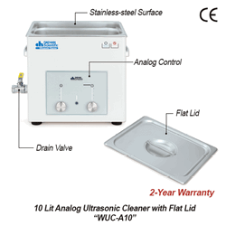 DAIHAN® Analog Ultrasonic Cleaner “WUC-A”, Timer/Temp Output Controller, with Certi. & Traceability, 1.2~22 Lit With Stainless-steel Flat Lid, Highly Effective Cleaning, up to 85℃, 0~30min, 40kHz Frequency, without Basket 초음파 세척기, 온도 및 시간 설정, 고효율, 다용