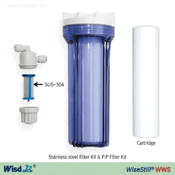 DAIHAN® Electric Classic Water Still “WWS”, All Stainless-steel, Built-in Prefilter & Auto On/Off system For Laboratory Water, Pyrogen-free, 0.3㏁?cm(resistivity), pH5.4 to 7.3, Capa. 4·8·12 Lit/hr (1) with Stainless-steel 100 mesh Prefilter, (2) with